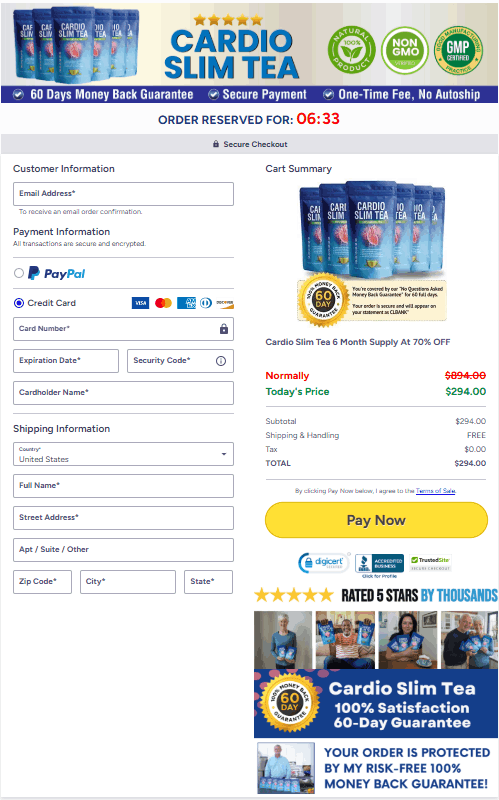 Cardio Slim Tea-order-page